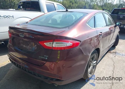 2016 Ford Fusion Hybrid Se из США, поврежденный, VIN 3FA6P0LU6GR149839